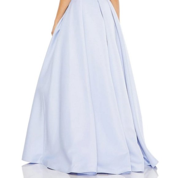 Mac Duggal Powder Blue Strapless Sweetheart Beaded Ballgown - Picture 4 of 5